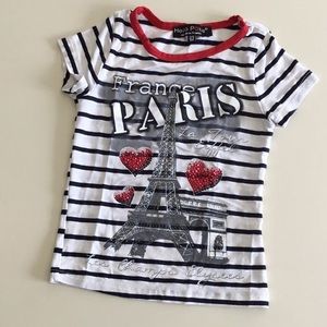 Hello Paris Girls T-shirt size 2/3 T